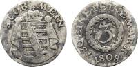 Sachsen-Meiningen 3 Kreuzer Bernhard Erich Freund 1803-1866 -