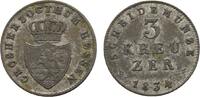 Hessen-Darmstadt 3 Kreuzer Ludwig II. 1830-1848 -