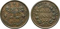 Großbritannien-Britisch-Indien 1/2 Anna Victoria 1837-1901 -
