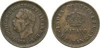 Indien, Portugiesisch Cu 1/8 Tanga Luis I. 1861-1889 -