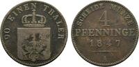 Brandenburg-Preußen Cu 4 Pfennig Friedrich Wilhelm IV. 1840-1861 -