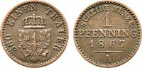 Brandenburg-Preußen Cu Pfennig Wilhelm I. 1861-1888 -