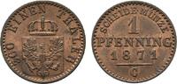 Brandenburg-Preußen Cu Pfennig Wilhelm I. 1861-1888 -