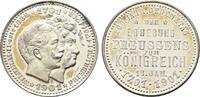 Brandenburg-Preußen Versilberte Messingmedaille Wilhelm II. 1888-1918 -