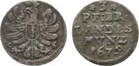 Brandenburg-Preußen 3 Pfennig 1679 CS Berlin Friedrich Wilhelm 1640-1688 Selten. Sehr schön