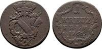 Baden-Durlach Cu Kreuzer Karl Friedrich 1738-1806 -