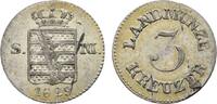 Sachsen-Meiningen 3 Kreuzer Bernhard Erich Freund 1803-1866 -