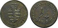 Sachsen-Meiningen Cu 1/4 Kreuzer Bernhard Erich Freund 1803-1866 -