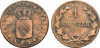 Baden-Durlach Cu Kreuzer Ludwig 1818-1830 -