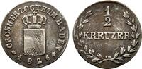 Baden-Durlach Cu 1/2 Kreuzer Ludwig 1818-1830 -