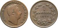 Baden-Durlach Cu Kreuzer Leopold 1830-1852 -