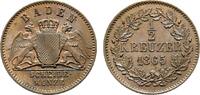 Baden-Durlach Cu 1/2 Kreuzer Friedrich I. 1852-1907 -