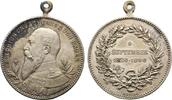 Baden-Durlach Tragbare versilberte Bronzemedaille Friedrich I. 1852-1907 -