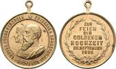 Baden-Durlach Tragbare vergoldete Bronzemedaille Friedrich I. 1852-1907 -