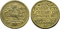 Braunschweig-Wolfenbüttel Messing-Passiergewicht zu 2 Louis d'or Karl I. 1735-1780 -