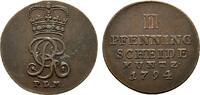 Braunschweig-Calenberg-Hannover Cu 2 Pfennig Georg III. 1760-1820 -