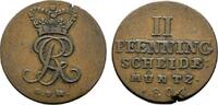 Braunschweig-Calenberg-Hannover Cu 2 Pfennig Georg III. 1760-1820 -