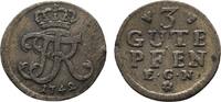Brandenburg-Preußen 3 Gute Pfennig Friedrich II. 1740-1786 -
