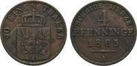 Brandenburg-Preußen Cu 4 Pfennig Wilhelm I. 1861-1888 -