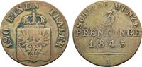 Brandenburg-Preußen Cu 3 Pfennig Friedrich Wilhelm IV. 1840-1861 -