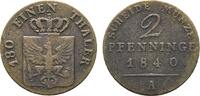 Brandenburg-Preußen Cu 2 Pfennig Friedrich Wilhelm III. 1797-1840 -
