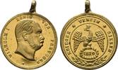Brandenburg-Preußen Tragbare vergoldete Bronzemedaille Wilhelm I. 1861-1888 -