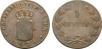 Baden-Durlach Cu Kreuzer Ludwig 1818-1830 -