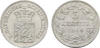 Bayern 3 Kreuzer Ludwig II. 1864-1886 -