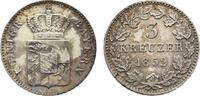 3 Kreuzer 1852 Bayern Maximilian II. 1848-1864 Patina. Vorzüglich