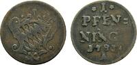 Bayern Cu Pfennig Karl Theodor 1777-1799 -