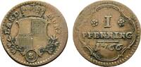 Brandenburg-Ansbach Cu Pfennig Christian Friedrich Karl Alexander 1757-1791 -