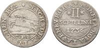 Lauenburg 2 Schilling Georg II. von Hannover 1727-1760 -