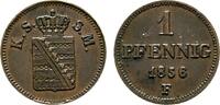 Sachsen-Albertinische Linie Cu Pfennig Johann 1854-1873 -