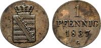 Sachsen-Albertinische Linie Cu Pfennig Friedrich August II. 1836-1854 -