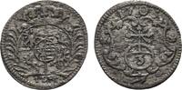 Sachsen-Albertinische Linie 3 Pfennig Friedrich August I. 1694-1733 -