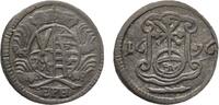 Pfennig 1696 EPH Leipzig Sachsen-Albertinische Linie Friedrich August I. 1694-1733 Sehr schön