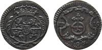 Sachsen-Albertinische Linie Pfennig 1719 IGS Dresden Friedrich August I. 1694-1733 Selten. Sehr schön