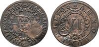 Paderborn, Bistum Cu 6 Pfennig Franz Arnold von Metternich 1704-1718 -