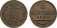Sachsen-Meiningen Cu Kreuzer Bernhard Erich Freund 1803-1866 -