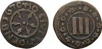 Cu 3 Pfennig 1670 Wiedenbrück  Winz. Prägeschwäche, sehr schön