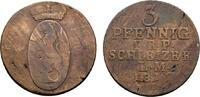 Reuss, jüngere Linie zu Schleiz Cu 3 Pfennig Heinrich XLII. 1784-1818 -
