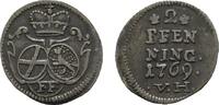 Fulda, Bistum 2 Pfennig Heinrich VIII. von Bibra 1759-1788 -