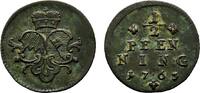 Cu 1/2 Pfennig 1763 Würzburg, Bistum Adam Friedrich von Seinsheim 1755-1779 Sehr schön +