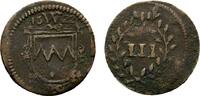 Würzburg, Bistum Kipper Cu 3 Heller Johann Gottfried von Aschhausen 1617-1622 -