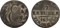 Sachsen-Coburg-Gotha 3 Kreuzer Ernst I. 1826-1844 -