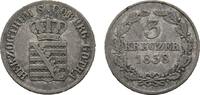 Sachsen-Coburg-Gotha 3 Kreuzer Ernst I. 1826-1844 -