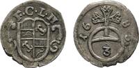 Corvey, Abtei 3 Pfennig Christoph von Bellinghausen 1678-1696 -