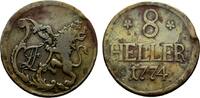 Hessen-Kassel Cu 8 Heller Friedrich II. 1760-1785 -