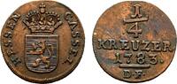 Hessen-Kassel Cu 1/4 Kreuzer Friedrich II. 1760-1785 -
