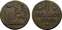 Hessen-Kassel Cu 4 Heller Wilhelm IX. 1785-1803 -